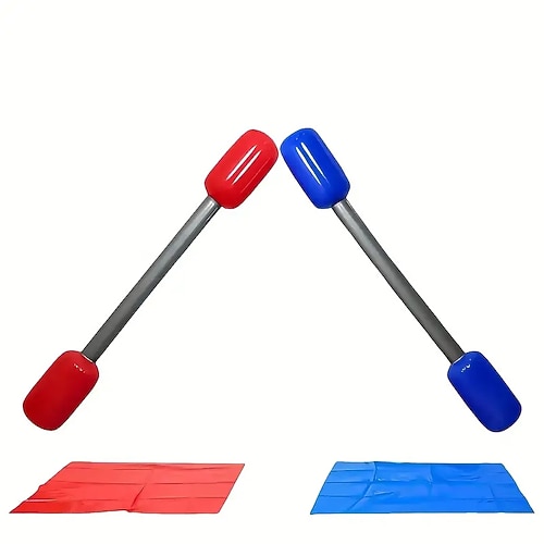 1 Set aufblasbare Stäbe mit Kissen, geeignet für Rasenspiele, interaktive Partyspiele im Freien, lustig und sicher, perfektes Familiengeschenk für interaktive Eltern-Kind-Spielrequisiten.