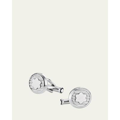 Mont Blanc Men's Stainless Steel Snowcap Emblem Cufflinks