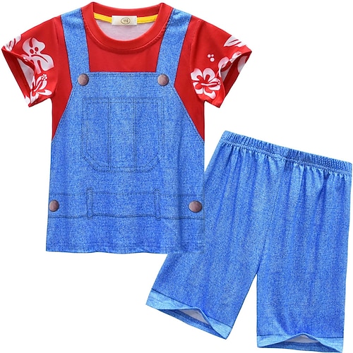 Lilo T-Shirt Shorts Abenteuerfilm Lässig for Jungen Kinder Halloween Karneval Welttag des Buches Leistung Pädagogisches Ankleiden Verkleidung für Schulveranstaltungen Image