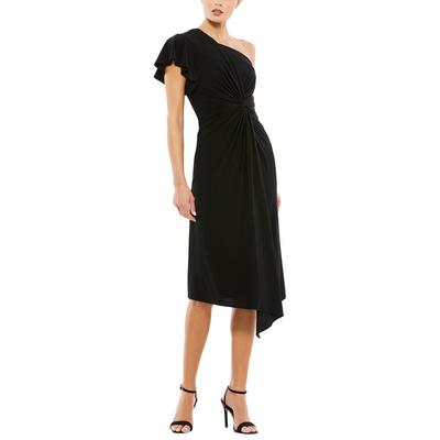 Mac Duggal One-Shoulder Midi Dress