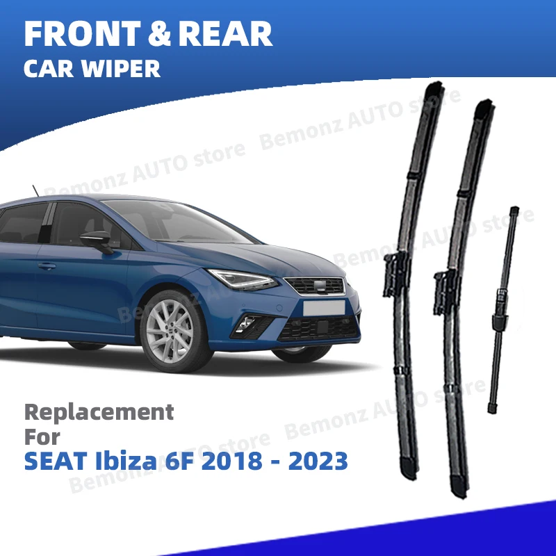 LHD Vorne Hinten Scheibenwischerblätter Für SEAT Ibiza 6F MK5 2018 2019 2020 2021 2022 2023 Windschutzscheibe Pinsel Zubehör Image