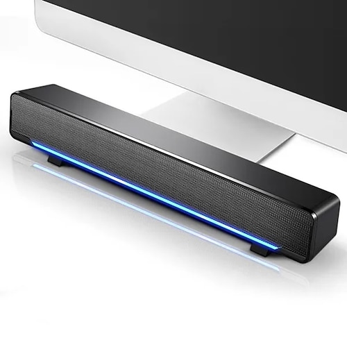 Litbest x7 Bluetooth-Lautsprecher, tragbarer Bluetooth-USB-Mini-Lautsprecher mit LED-Licht für Fernseher PC Image