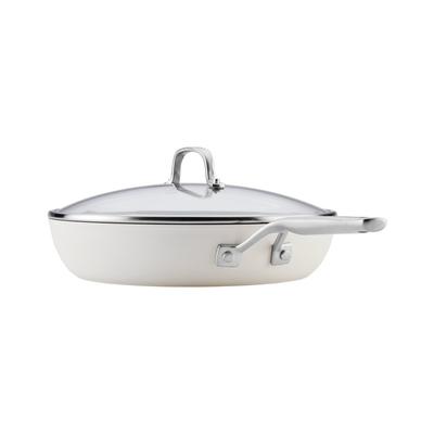 KitchenAid Hard-Anodized 12.25In White Ceramic Induction Skillet