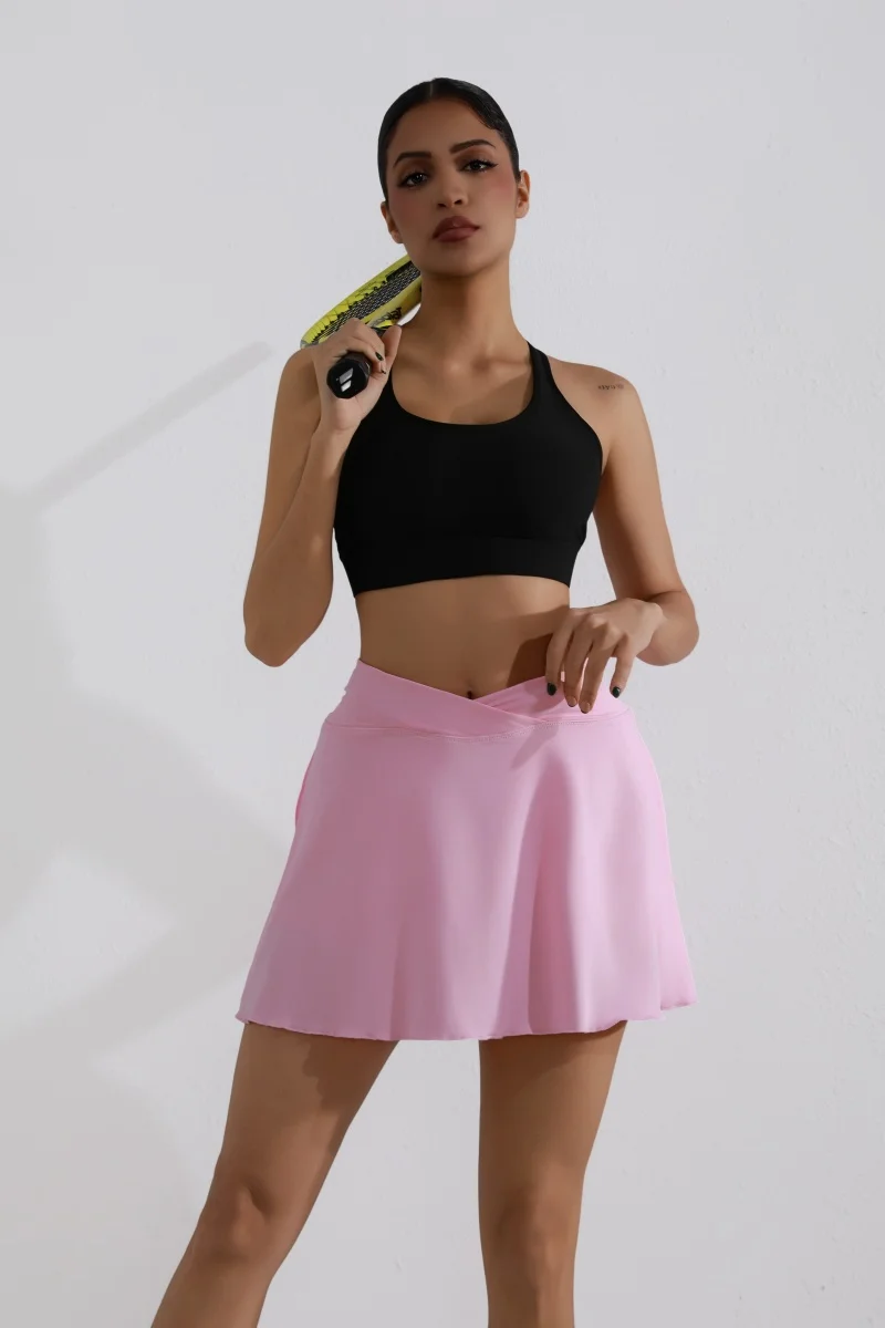 2025 Golfrock Damen Hohe Taille V Sommer Laufen Outdoor Tennisrock Tasche Fitness Casual Shorts Image