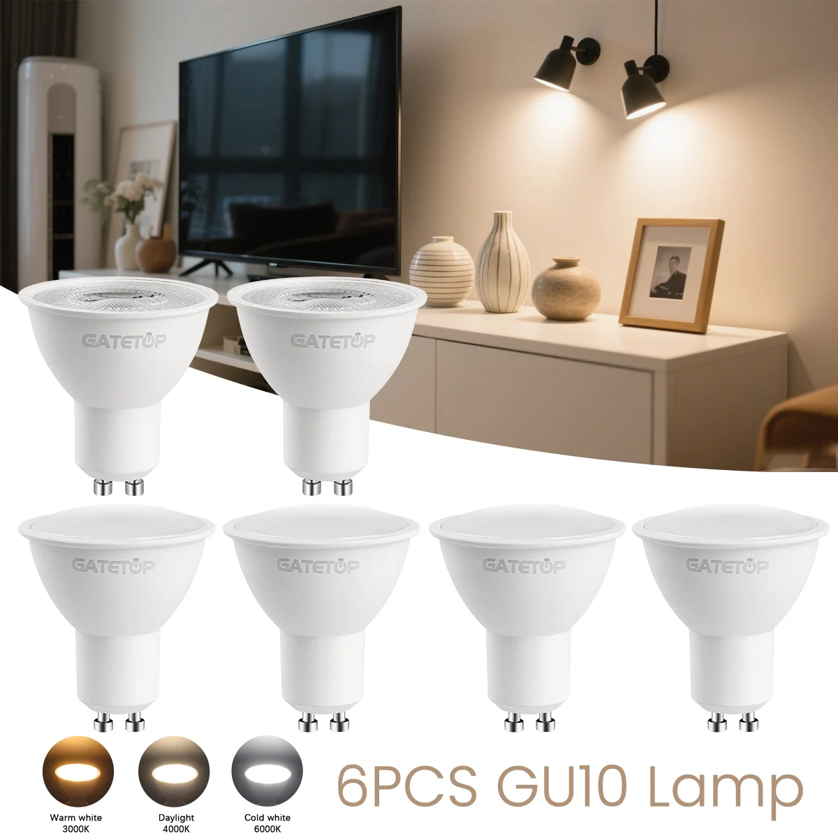 6 Teile/los Led-strahler GU10 Birne 220V 110V 3W 5W 6W 7W 8W 9W 120 38 Grad Strahl Winkel LED Licht Lampe Für Home Dekoration Lampen