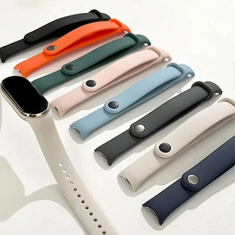 Sport Strap Für Xiaomi Mi band 8-8 NFC Ersatz miband9/8 silikon Armband wasserdichte Uhrenarmbänder smart mi band 9 zubehör Image