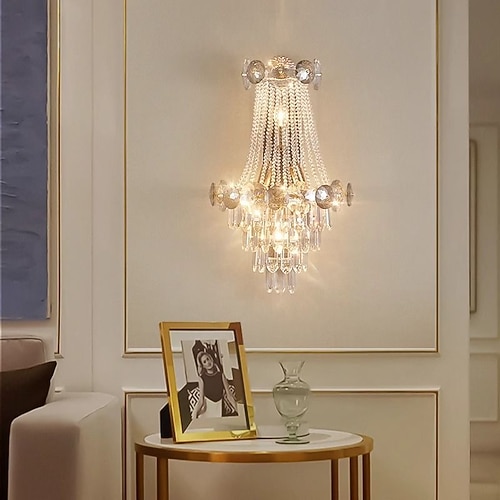 Wandleuchten für den Innenbereich, goldfarben, 1-flammige Wandleuchte, moderne Wandleuchten, Bauernhaus-Wandleuchten mit klarem Glasschirm, Wandleuchten für Wohnzimmer, Schlafzimmer, Treppe, Image