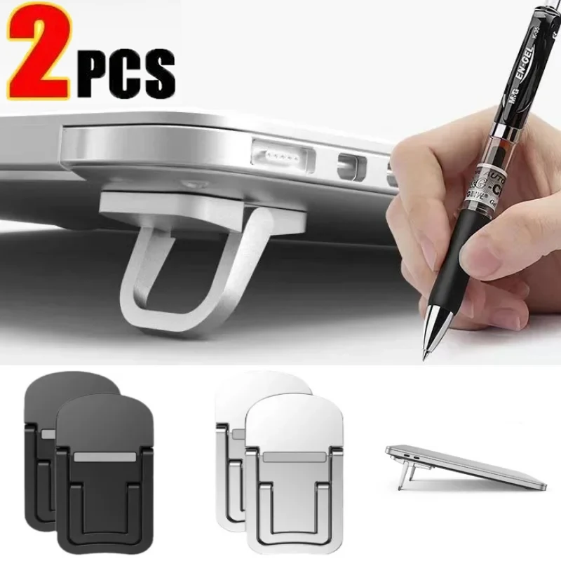 1 Paar tragbarer Tastatur-Riser, selbstklebender Mini-Laptop-Ständer, unsichtbarer Computer-Tastaturständer für MacBook, Notebook-Ableitung Image