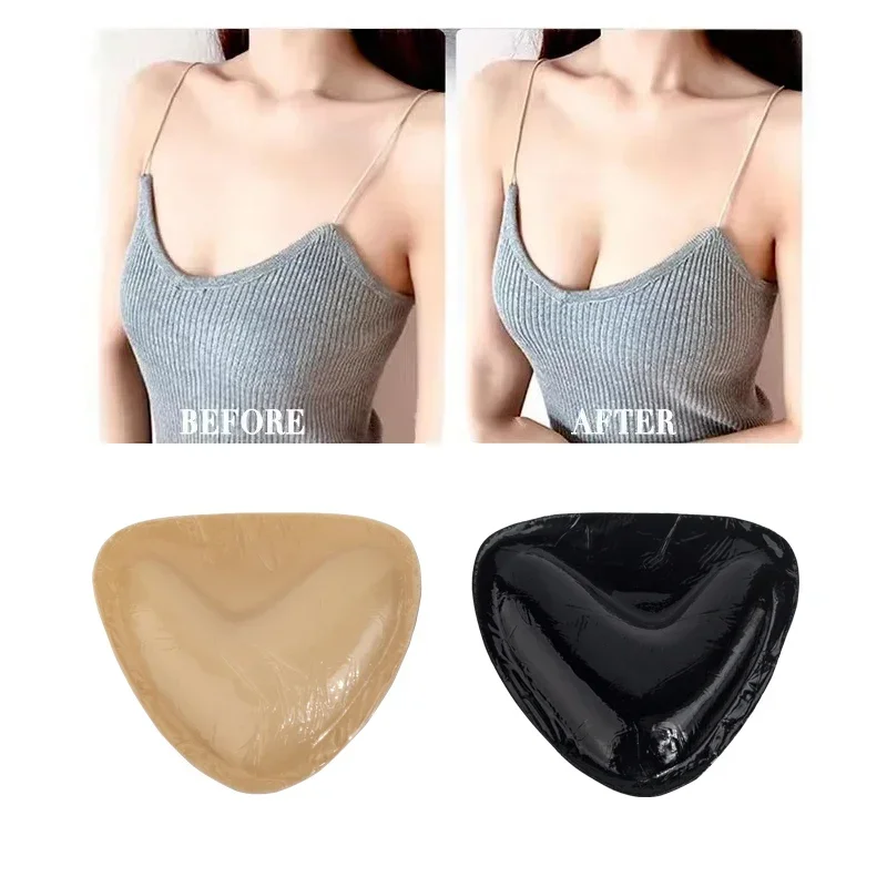 Doppelseitig klebende, klebrige BH-Einsätze, Push-Up, dicker Schwamm, Bruststraffungspolster, Badeanzug, Bikini, Körbchenverstärker Image