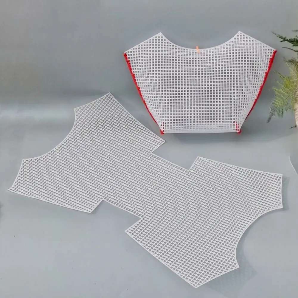 Fogli per sacchetti di tela in rete di plastica bianca resistente, copertura in rete di plastica, accessori per borse artigianali fai da te, filato acrilico, lavorazione a maglia