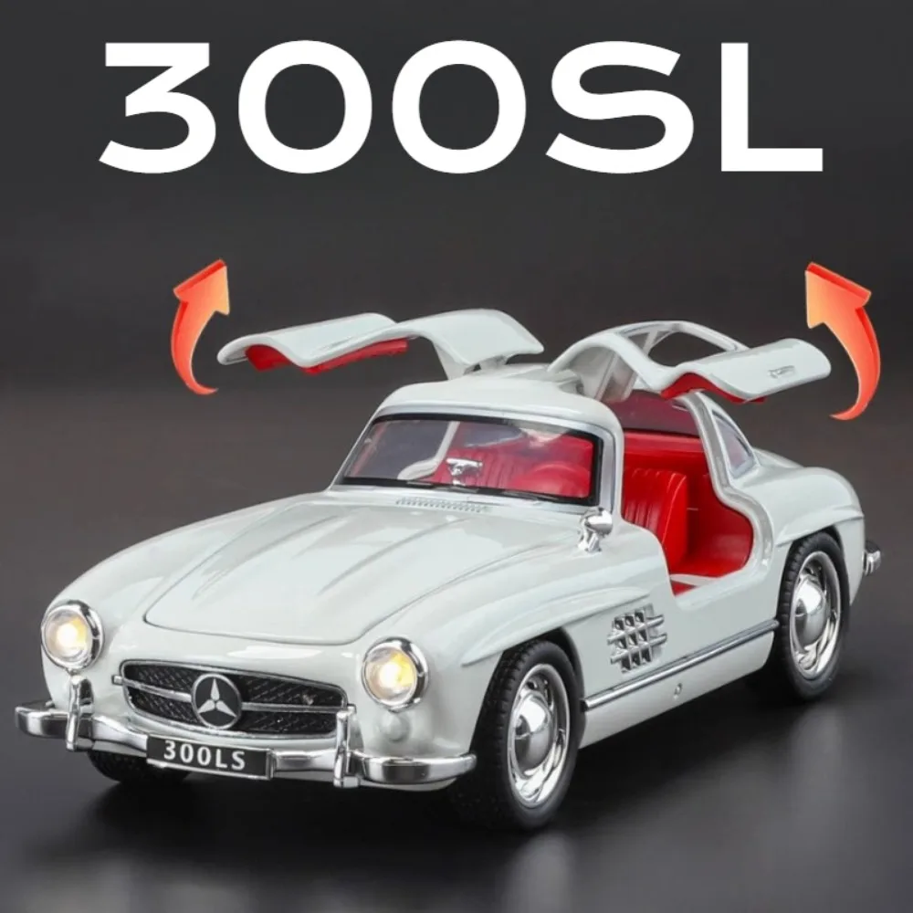 Maßstab 1:32 300SL GT63 V8 Sportwagenmodell Spielzeug Metalldruckguss Sound Licht Zurückziehen Fahrzeugmodelle Jungen Hobby Ornamente Geschenke Image