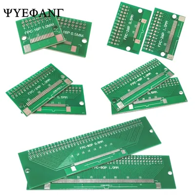 5 stücke Doppel Seite 0,5mm 1mm 6/8/10/12/20/24/30/40 Pin zu DIP 2,54mm FPC/FFC SMT Adapter Buchse Platte PCB Board Stecker DIY KIT