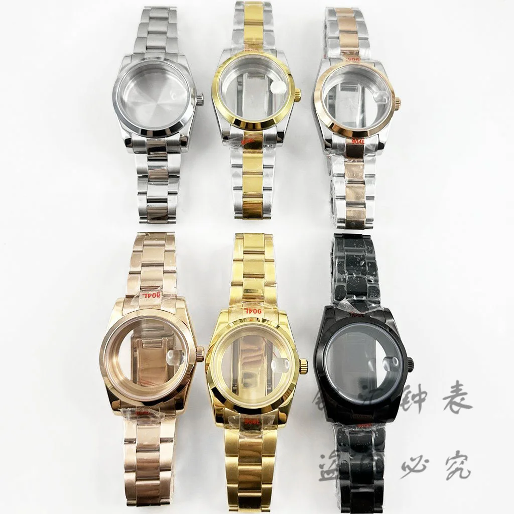 NH35 Gehäuse 36MM/40MM Oyster Armband Saphirglas SKX Uhrengehäuse für NH34 NH35 NH36 NH38 ETA2824 PT5000 Uhrwerk Uhrenbox Image