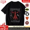 Rotes koreanisches DEADPOOL-T-Shirt aus reiner Baumwolle, kurzärmelige Herren aus dem Film Deadpool, Marvel S.H.I.E.L.D. Agenten, Revenge Alliance