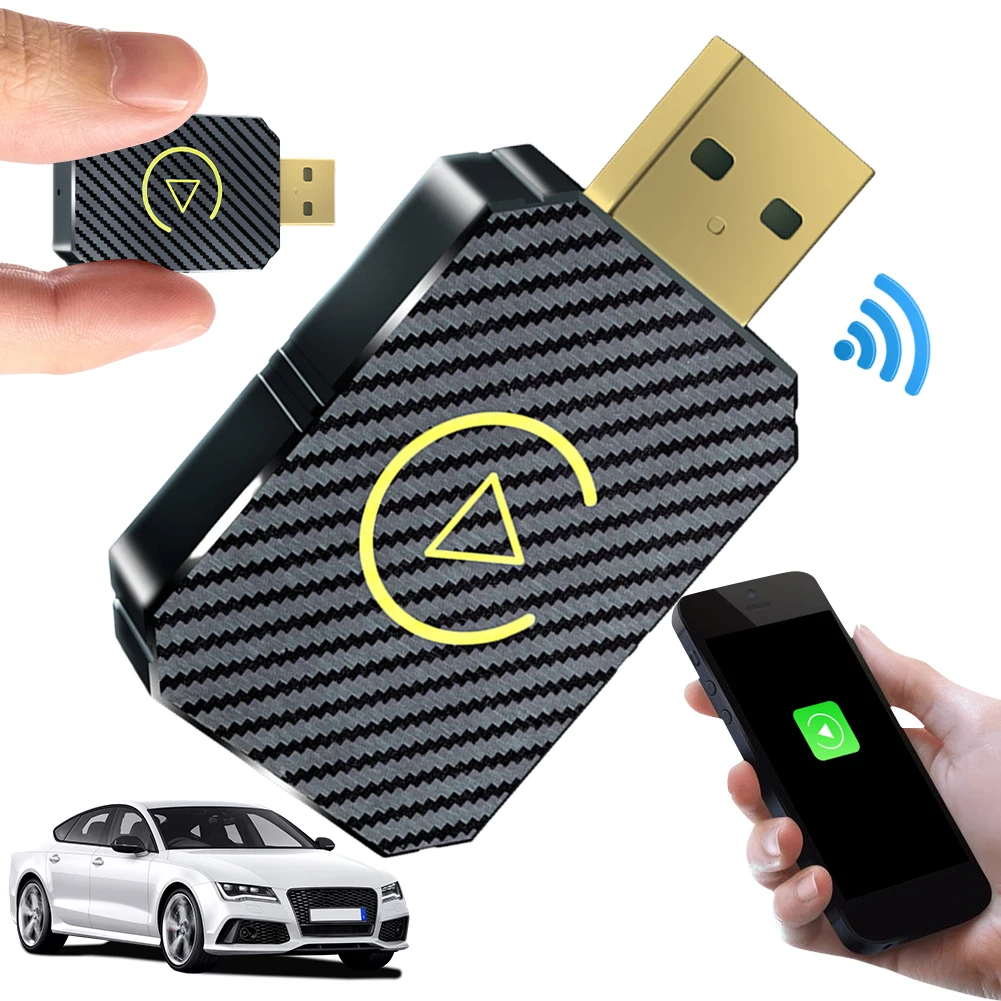 Wired zu Wireless Carplay & Android Auto Wireless Adapter Auto Connect USB Plug and Play für OEM Wired Carplay Android Auto Car Image