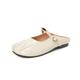Women's High Heeled Sandals Slippers Comfortable Summer Outer Wear Flat Maternity Loafers Sets Slip on Non-Slip Vintage Walking Wedding Court Shoes Beige 7