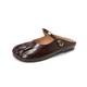 Women's High Heeled Sandals Slippers Comfortable Summer Outer Wear Flat Maternity Loafers Sets Slip on Non-Slip Vintage Walking Wedding Court Shoes Brown 4