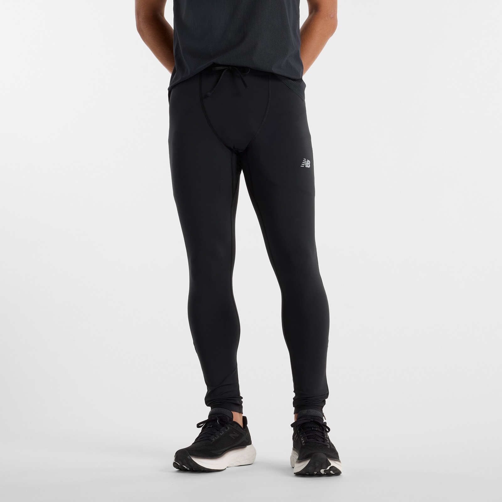 Lauftights NEW BALANCE "Sleek Tight", Herren, Gr. XL, N-Gr, schwarz (schwarz (001)), Obermaterial: 71% Polyester, 29% Elasthan, Hosen Image