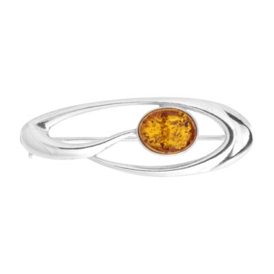 Brosche OSTSEE-SCHMUCK "Ostsee-Schmuck Brosche Wilma Brosche Wilma", weiß, Broschen, Damen, Silber 925 (Sterlingsilber)