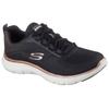 Sneaker SKECHERS "FLEX APPEAL 5.0", Damen, Gr. 35, rosa (schwarz, roségoldfarben), Textil, sportlich, Schuhe, Trainingsschuh, Freizeitschuh in veganer Verarbeitung