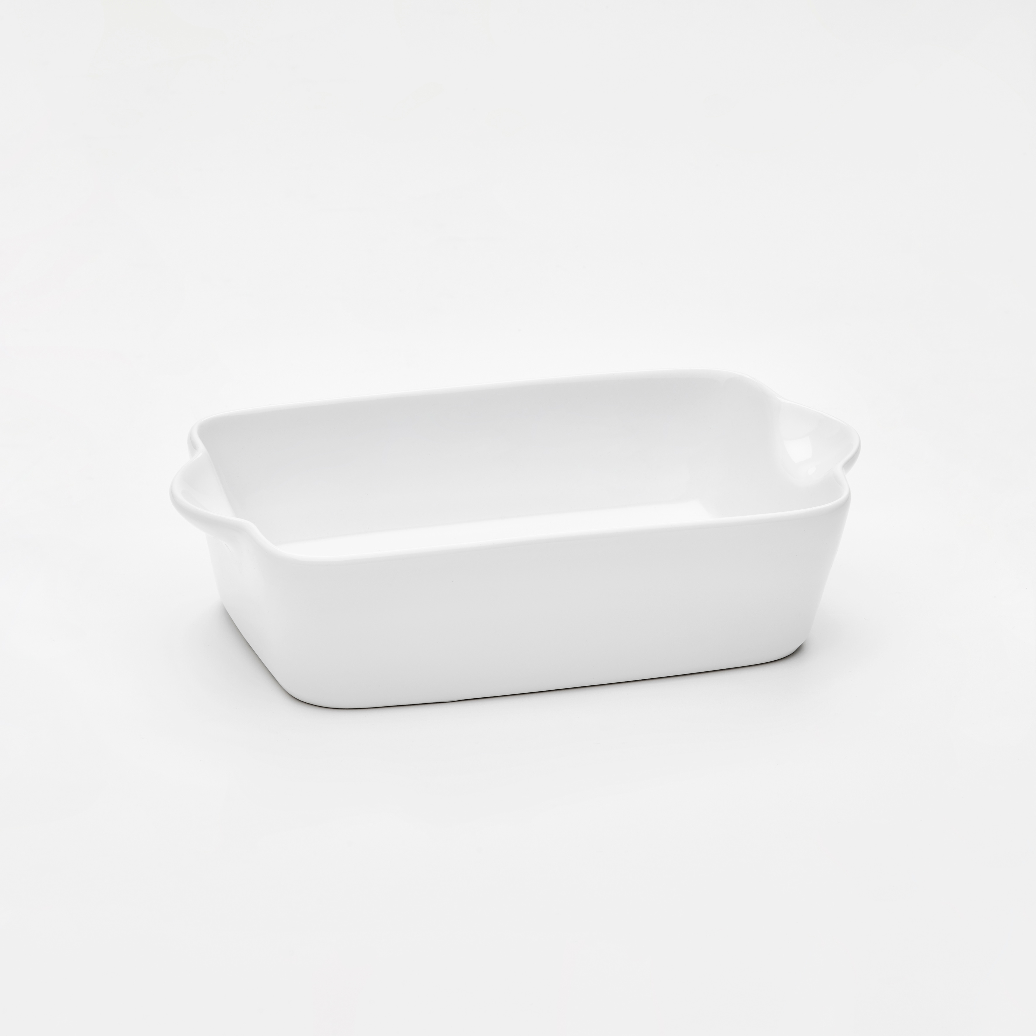 Auflaufform VAN WELL "Backform eckig, 20 x 13,5 x 5,5 cm", weiß, B:20cm L:13,5cm, Porzellan, Auflaufformen, weiß glänzend, spülmaschinen- und mikrowellengeeignet Image