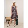 Jerseykleid CECIL, Damen, Gr. M (40), N-Gr, rot (mulberry rot), Jersey, Obermaterial: 95% Viskose, 5% Elasthan, bedruckt, casual, bequem knielang, V-Ausschnitt, ohne Ärmel, Kleider, Sommerkleid mit Raffung an den Schultern und grafischem Muster