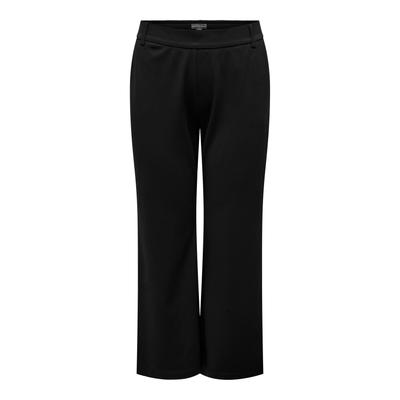 Anzughose ONLY CARMAKOMA "CARGOLDTRASH LIFE MW STRAIGHT PANT NOOS", Damen, Gr. 46, Länge 32, schwarz, Web, Obermaterial: 63% Viskose, 32% Nylon, 5% Elasthan, unifarben, modisch, gerade, Hosen, CARGOLDTRASH Image