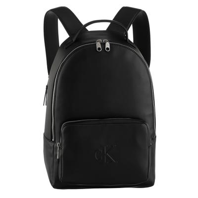 Freizeitrucksack CALVIN KLEIN JEANS "SCLPTD IMPRSSSN SLM", Gr. B/H/T: 26cm x 39cm x 11cm, schwarz, Lederimitat, unifarben, Basic, Rucksäcke, Reiserucksack, Cityrucksack, Casual-Rucksack mit Logo-Prägung Image