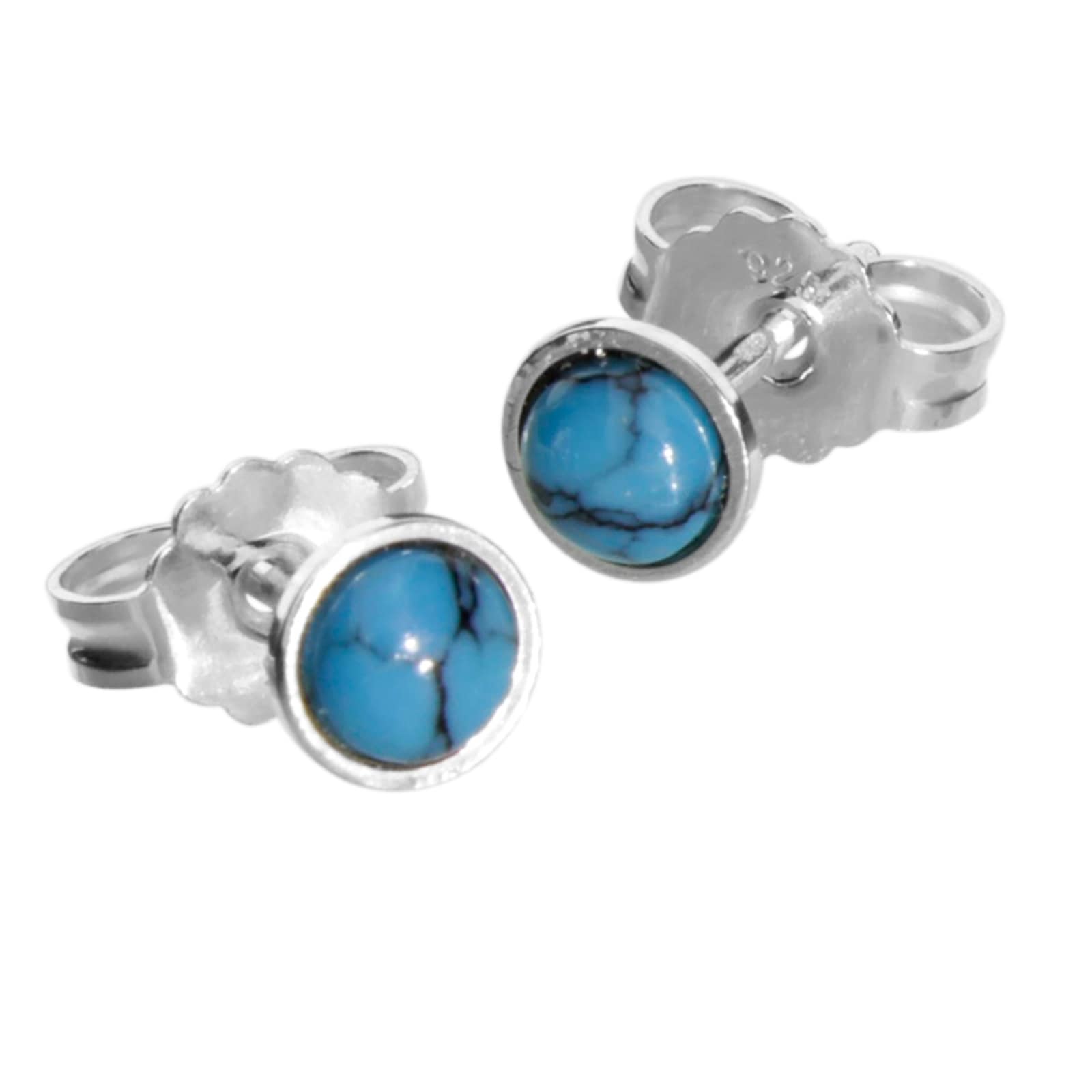 Paar Ohrstecker OSTSEE-SCHMUCK "Ostsee-Schmuck Ohrstecker Classic 4 mm Ohrstecker Classic 4 mm", weiß, Ohrringe, Damen, 5mm rund, Silber 925 (Sterlingsilber) Image