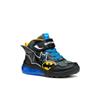 Sneaker GEOX "J CIBERDRON BOY Blinkschuh", Kinder, Gr. 27, schwarz (schwarz, gelb), Lederimitat, Textil, sportlich, Schuhe, Schnürboots, Blinkschuh mit cooler Blinkfunktion