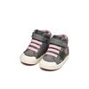 Lauflernschuh GEOX "B GISLI GIRL", Kinder, Gr. 27, grau (grau, pink), Synthetik, Textil, sportlich, Schuhe, Boots, Glitzerschuh mit Gummizug und Klett