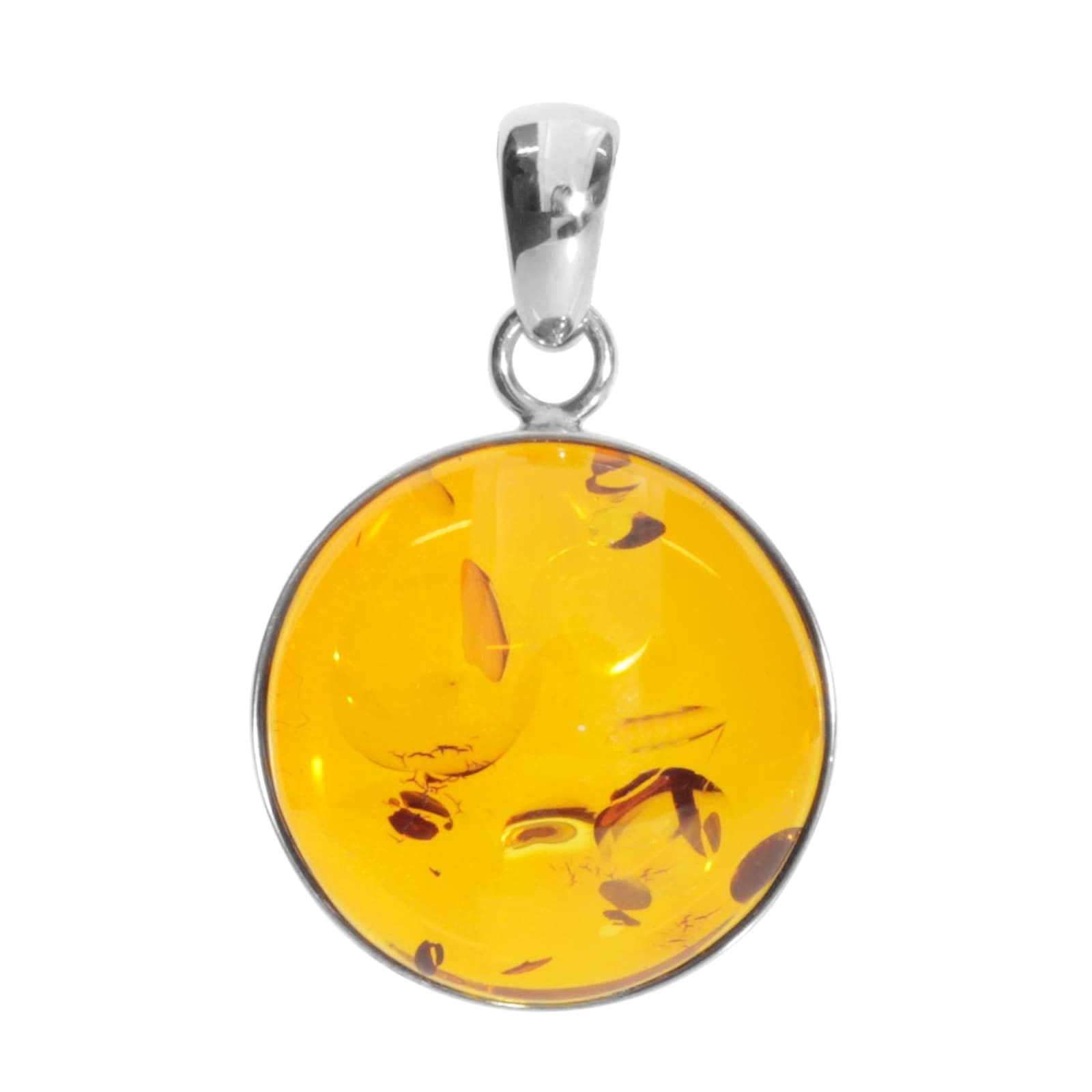 Kettenanhänger OSTSEE-SCHMUCK "Ostsee-Schmuck Anhänger Classic 19 mm Anhänger Classic 19 mm", weiß, Schmuckanhänger, Damen, 30 x 20mm, Silber 925 (Sterlingsilber), 3,4 g, Kettenanhänger