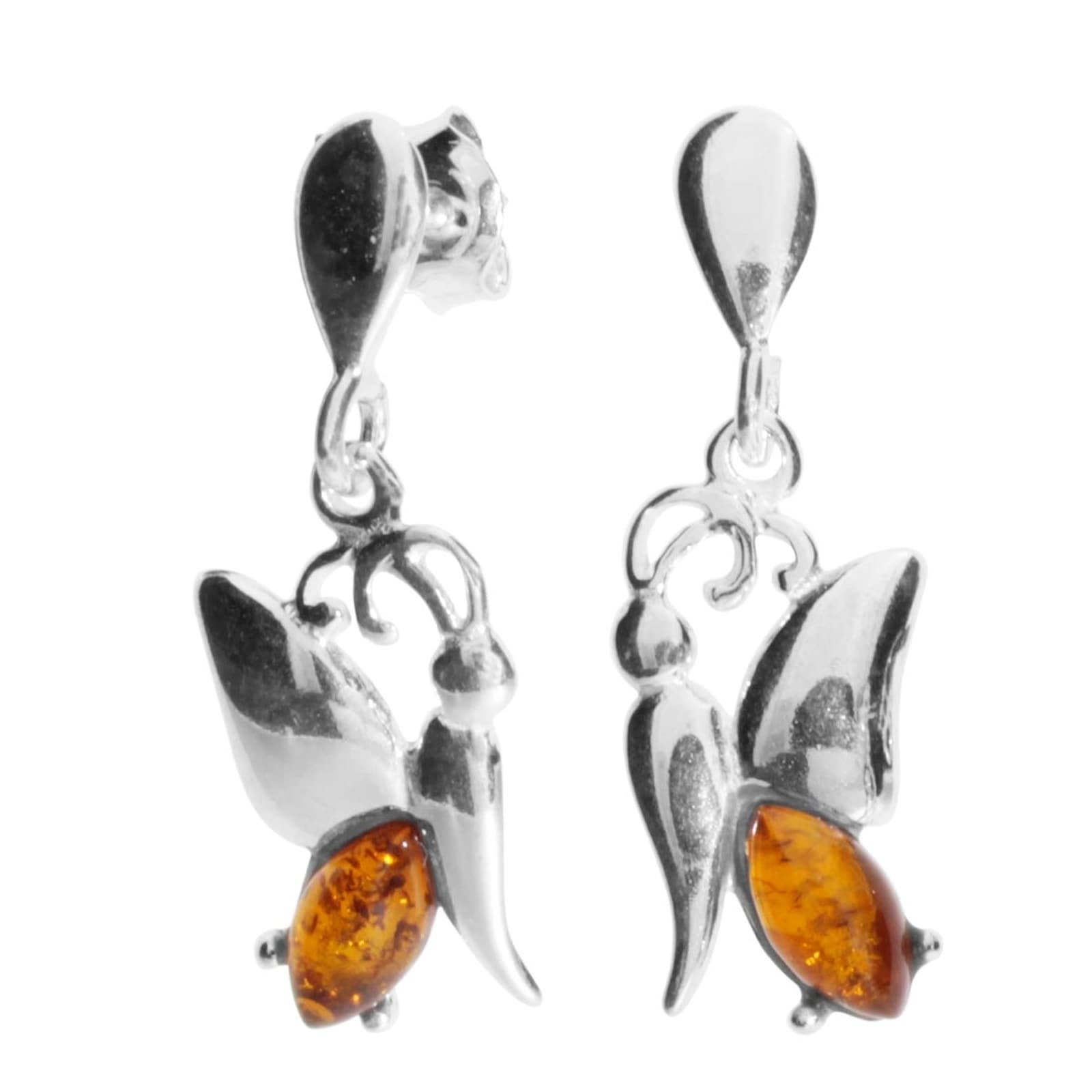 Paar Ohrhänger OSTSEE-SCHMUCK "Ostsee-Schmuck Ohrhänger Elfe Ohrhänger Elfe", weiß, Ohrringe, Damen, 19 x 9mm, Silber 925 (Sterlingsilber)