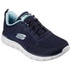 Sneaker SKECHERS "TRACK-NEW STAPLE", Damen, Gr. 41, blau (navy, blau), Textil, casual, Schuhe, Freizeitschuh in veganer Verarbeitung