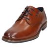 Schnürschuh BUGATTI, Herren, Gr. 45, braun (cognac), Leder, Basic, Schuhe, Business Schuh, Anzugschuh, Abendschuh mit Wechselfußbett