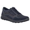 Sneaker JOSEF SEIBEL "Marley 50", Herren, Gr. 43, blau (dunkelblau, kombi), Leder, casual, Schuhe, Schnürschuh, Komfortschuh mit zusätzlichem Reißverschluss