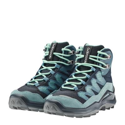 Wanderschuh LOWA "MADDOX PRO GORE-TEX MID JR", Gr. 37, navy, rauchblau, Textil, Leder, Synthetik, sportlich, Schuhe, wasserdicht Image