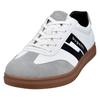 Sneaker BUGATTI, Herren, Gr. 45, grau (weiß, grau), Lederimitat, casual, Schuhe, Retro Sneaker, Schnürschuh, Freizeitsneaker mit softem Schaftrand