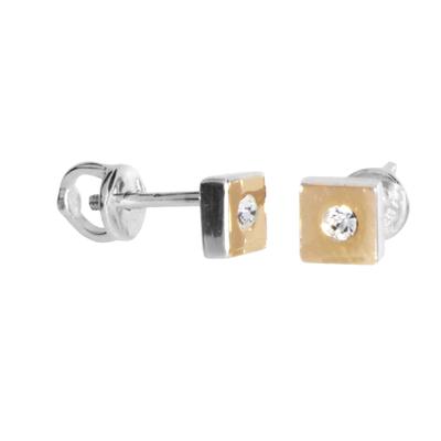 Paar Ohrstecker OSTSEE-SCHMUCK "Ostsee-Schmuck Ohrstecker Sunny Exklusiv", gelb, Ohrringe, Damen, 5 x 5mm, Silber 925 (Sterlingsilber) Image