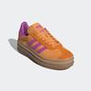 Sneaker ADIDAS ORIGINALS "GAZELLE BOLD E", Gr. 43, flash orange, lila burst, crew orange, Leder, Synthetik, sportlich, Schuhe