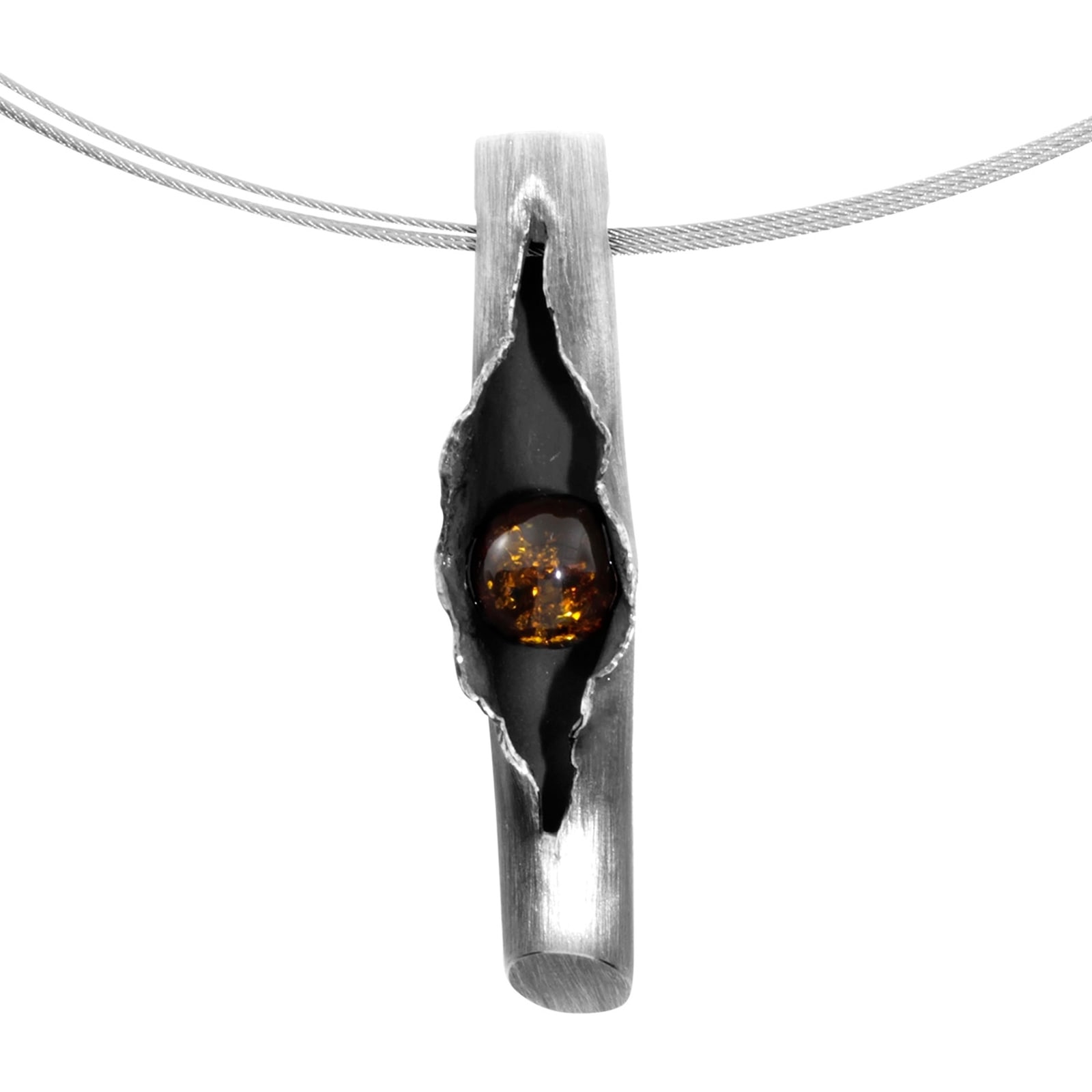 Halsreif OSTSEE-SCHMUCK "Ostsee-Schmuck Halsreif mit Anhänger Gleiter-Hedi-Sarah Vicenca" Gr. 42, silber, Halsketten, Damen, 42cm, Silber 925 (Sterlingsilber), L: 42 Image