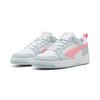 Sneaker PUMA "REBOUND V6 LO SPACE BELLE JR", Gr. 38, sea glass, pinkscape, puma weiß, Synthetik, sportlich, Schuhe