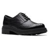 Schnürschuh CLARKS "Orinoco 3", Damen, Gr. 39,5, schwarz, Leder, unifarben, Lyralochung, klassisch, Schuhe, Budapester, Brogue, Business Schuh mit weicher Lederinnensohle