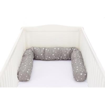 Nestchenschlange FILLIKID, kleine sterne, grau, Obermaterial: 100% Baumwolle. Füllung: 100% Polyester, Bettnestchen Image