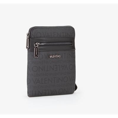 Umhängetasche VALENTINO BAGS "Tracollina BILLION", Damen, Gr. B/H/T: 16,5cm x 21cm x 1cm, antrac, nero, Polyurethan, Taschen, Schultertasche, Handytasche