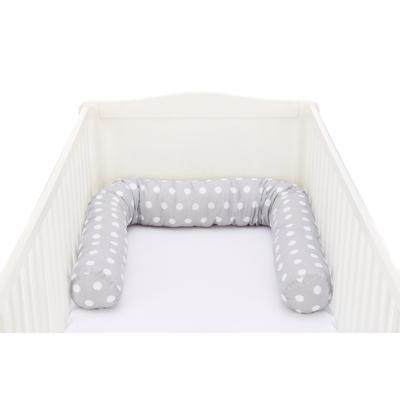 Nestchenschlange FILLIKID, punkte, grau, Obermaterial: 100% Baumwolle. Füllung: 100% Polyester, Bettnestchen