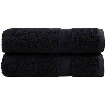 Premium-Handtücher solund 2 Stk. Schwarz 50x100 cm 600 g/m² Vidaxl Image