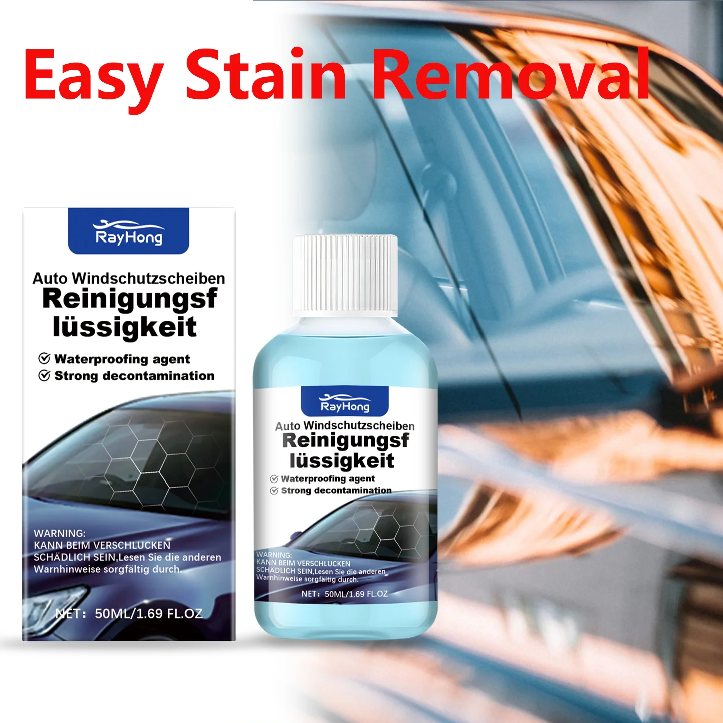 50 ml Auto Windschutzscheibe Reinigung Flüssigkeit Wasser Flecken Fleck Entfernung Paste Glas Polieren Lack Pflegende Schutz Zubehör Image