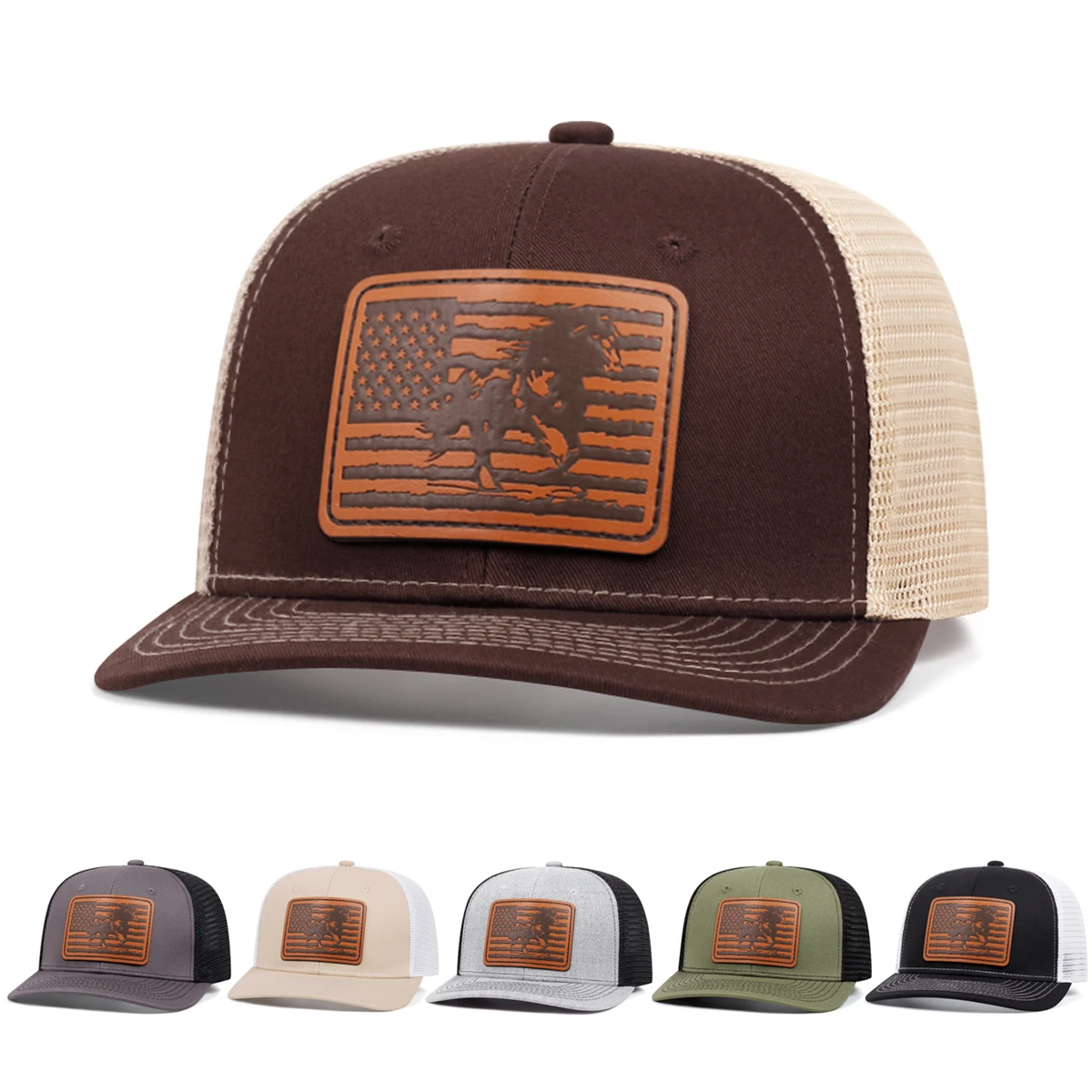 2025, neuer Richardson Label Mustang Mesh-Hut für Männer und Frauen, Outdoor-Freizeithut, Sonnenschutz, dekorativer Hut, Hip-Hop-Hut, Baseball-Hut Image