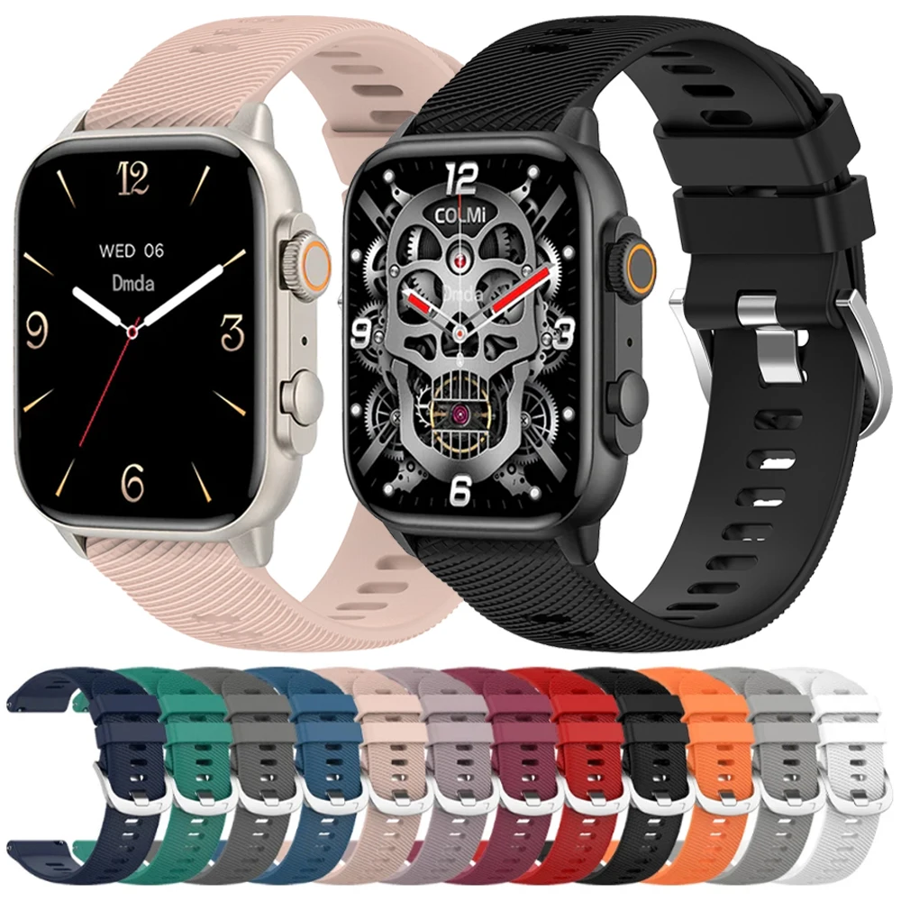 22mm 20mm Armband für COLMI C81 M42 V73 Silikon Uhrenarmband COLMI C61 P71 P73 V70 V75 GPS I28 Ultra I31 Smartwatch Armband Gürtel Image